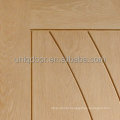 Uniqdoor American white oak veneered flush double door with routered grooves